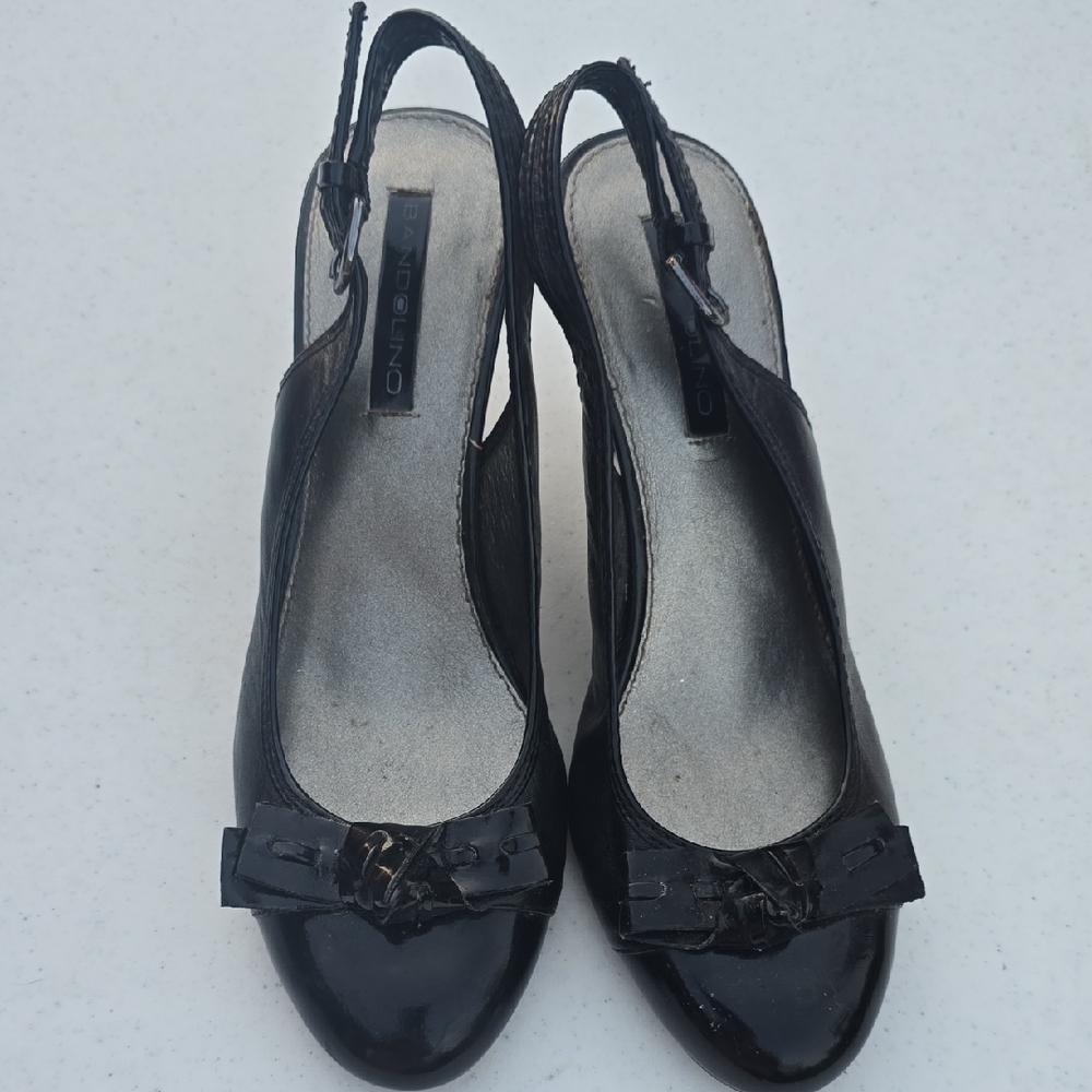 Bandolino Black Slingback Heels